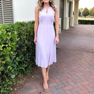 Lavender midi length dress